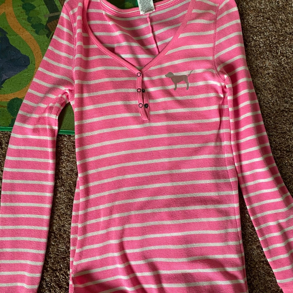 Victoria’s Secret PINK striped Onsie
